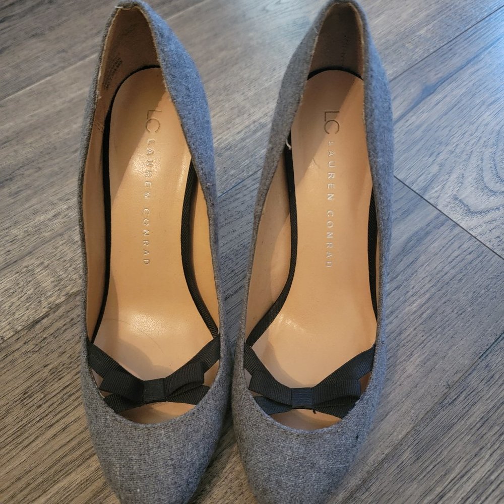 Grey heels size 6